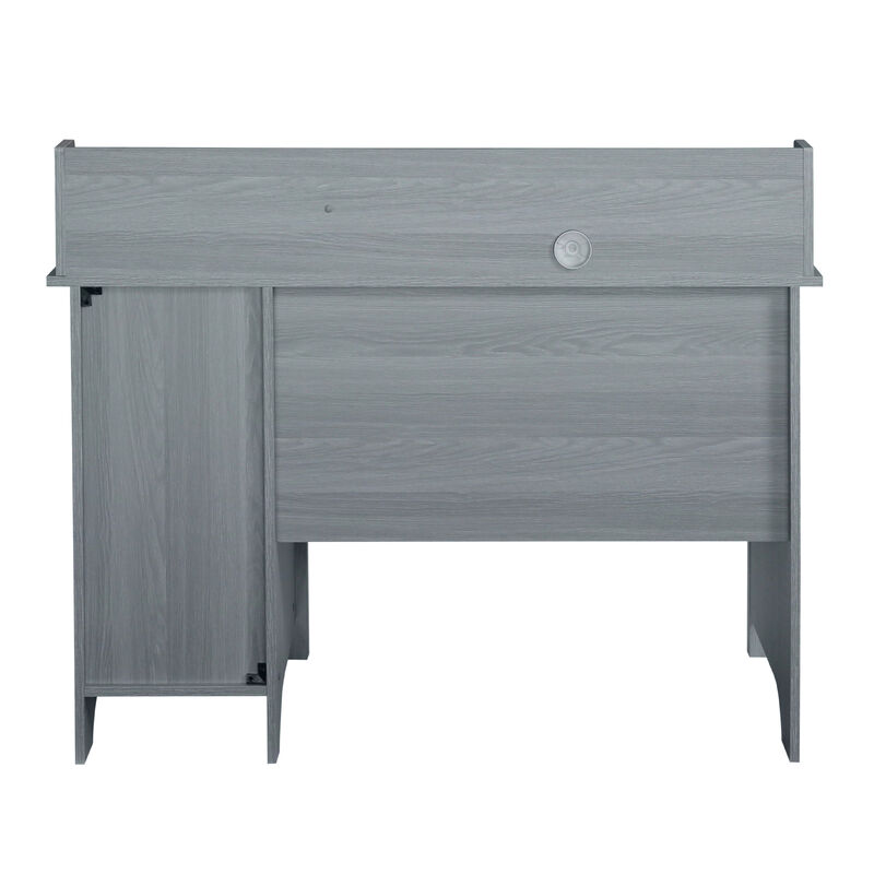 Classic Office Desk with Storage, Grey image number 5