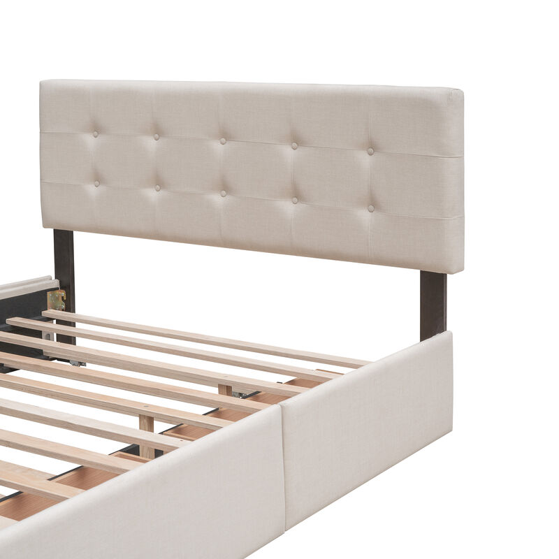 Quubpe Upholstered Platform Bed image number 5