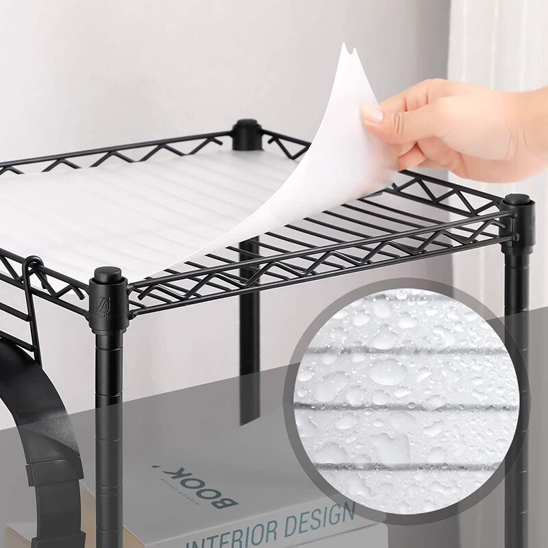Ink Black 3 Tier Bathroom Organizer Shelf with Translucent Panels image number 6
