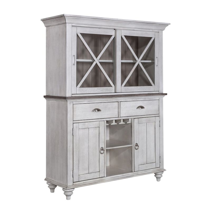 Liberty Furniture Hutch & Buffet in Rubberwood Solids w/ Pine Veneers image number 0