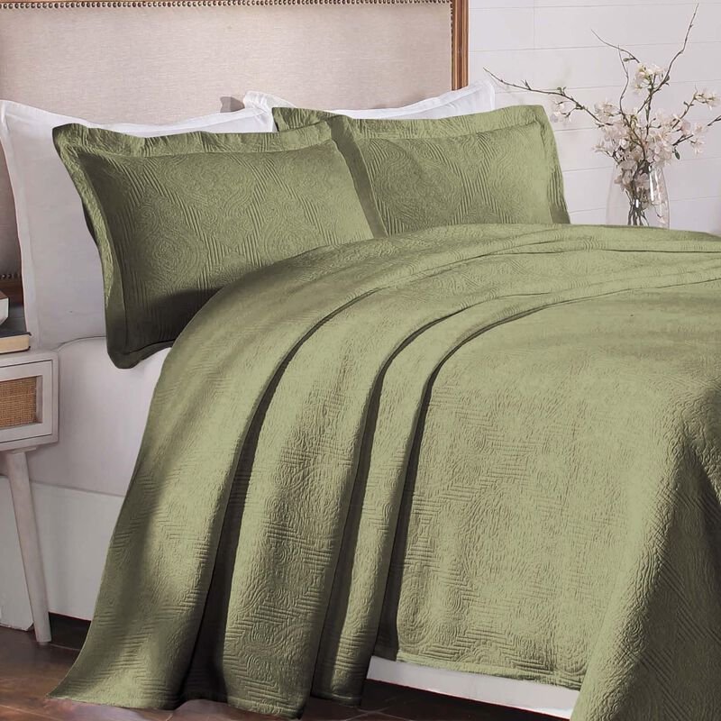 Soft Cotton Matelasse Bedspread Set, Lightweight Textured Bedding image number 0