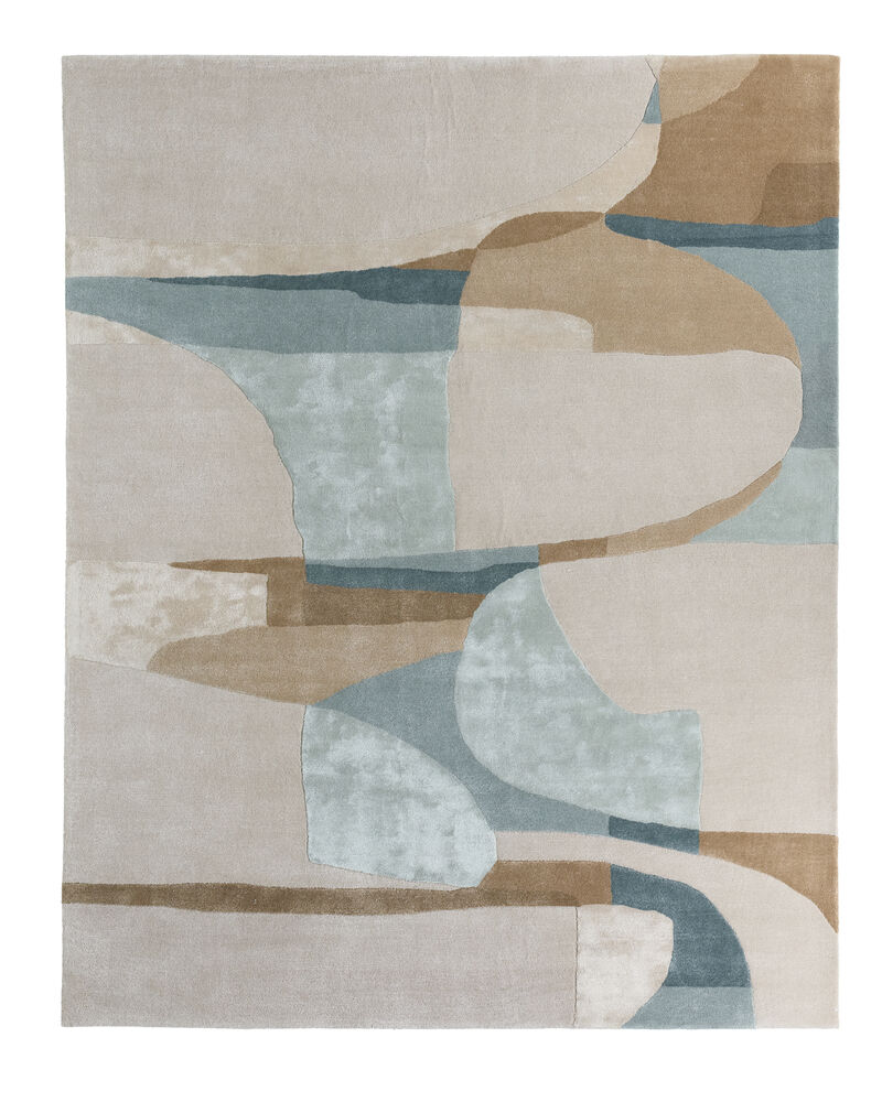 Layered Form Navaeh Silver Cloud 9'X12' Rug image number 0