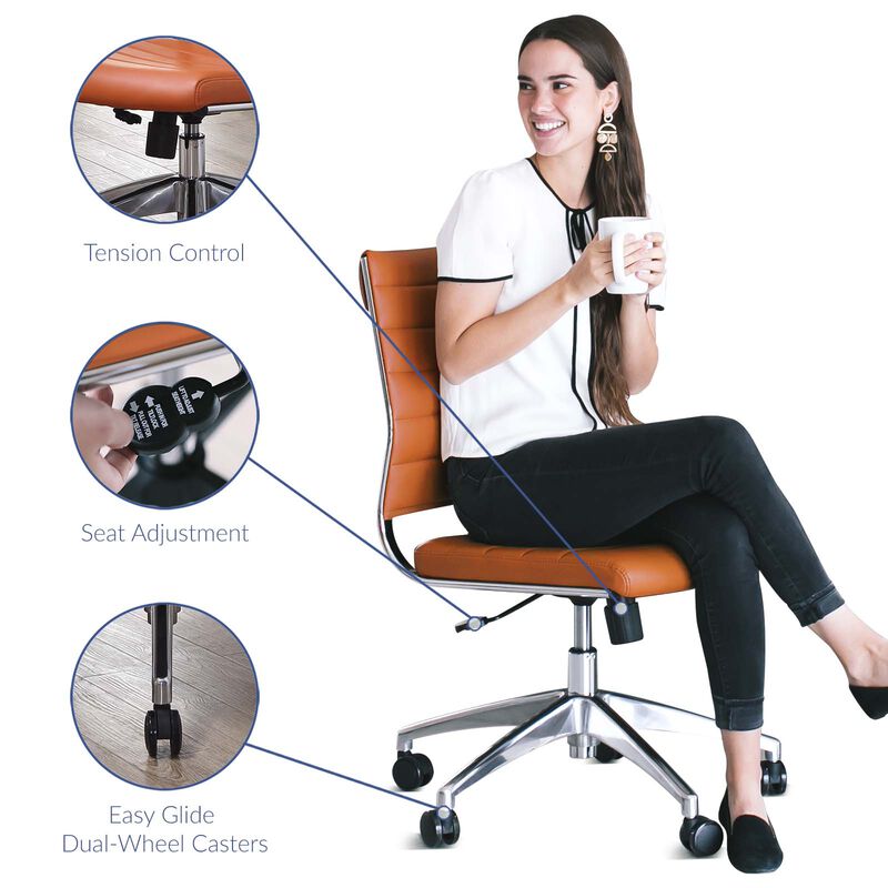 Modway Furniture - Jive Armless Mid Back Office Chair Gray image number 7