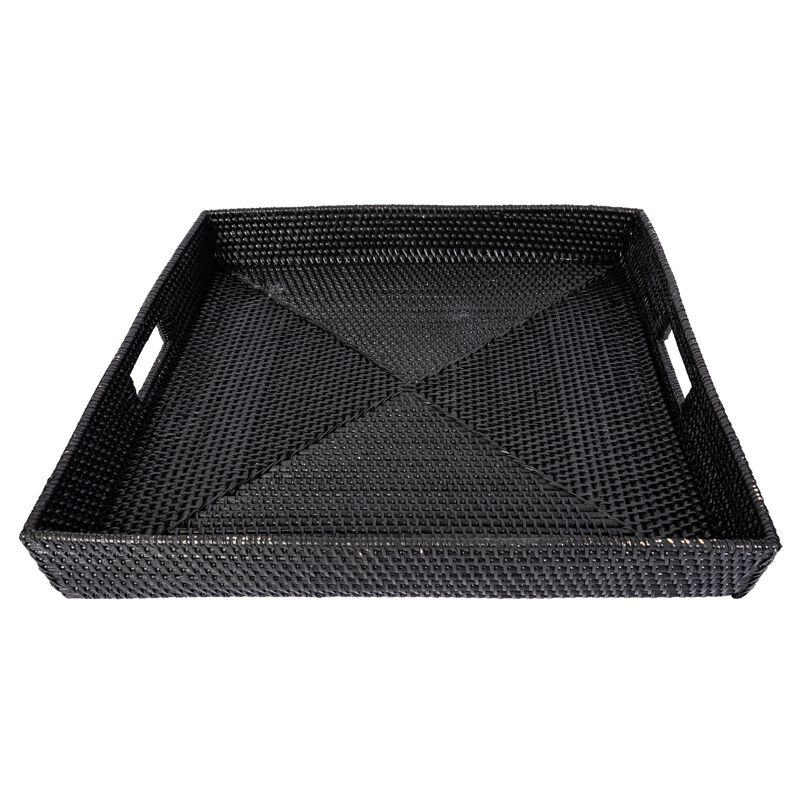 Saboga Home&trade; Square Ottoman Tray with Cutout Handles image number 3