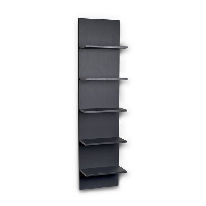 Five-Tier Wide Column Wall Shelf