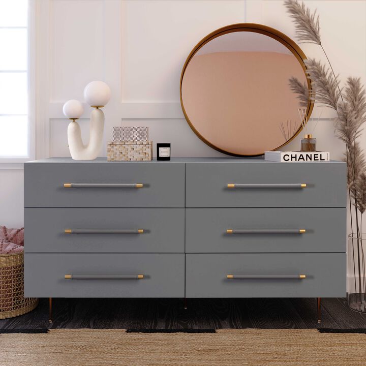 Trident Black 6 Drawer Dresser.