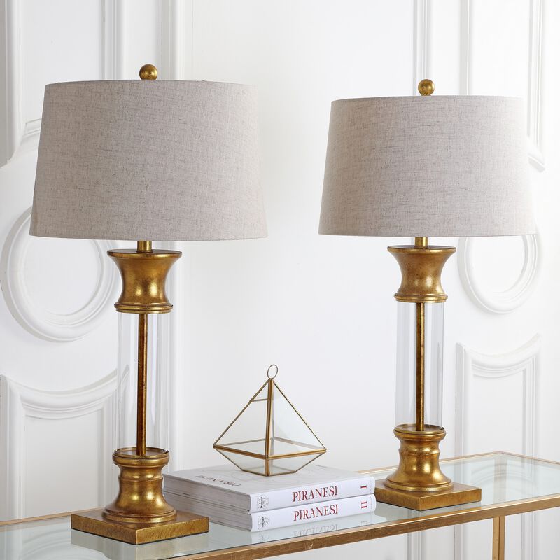 Hunter Metal/Glass LED Table Lamp (Set of 2)