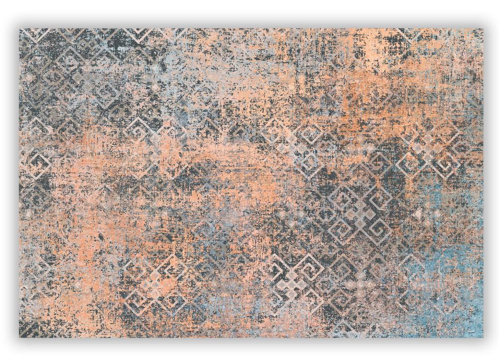 HomeRoots Abstract Distressed Area Rug