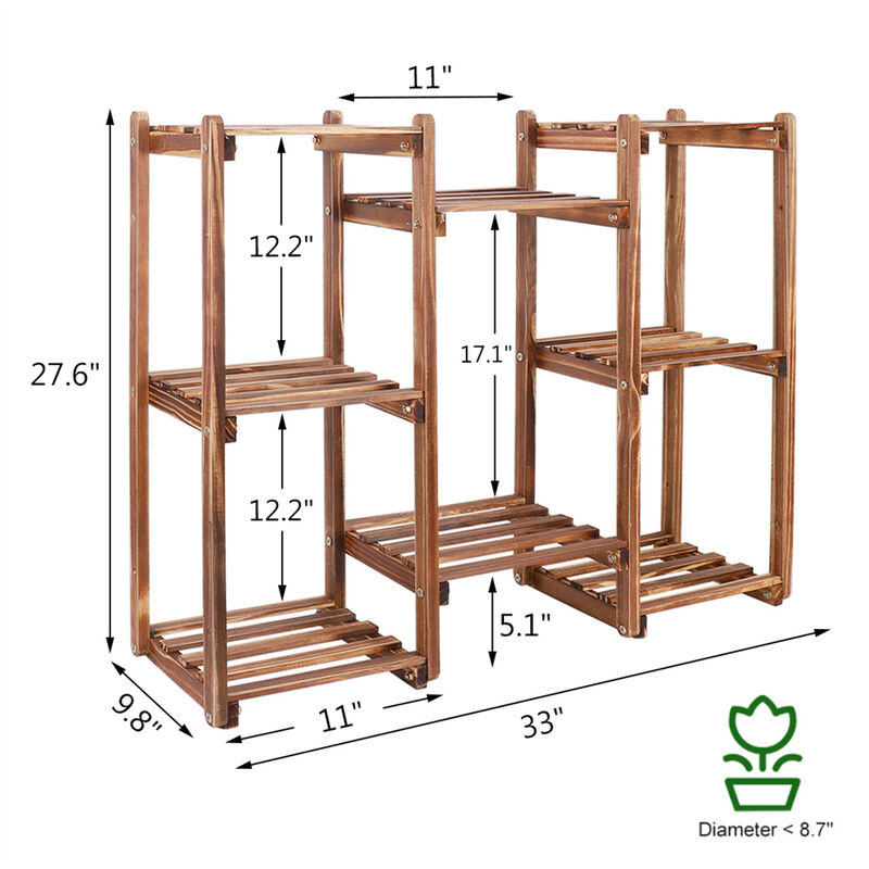 New Flexible Combination Tall Plant Stand Corner Flower Pot Display Holder Rack image number 4