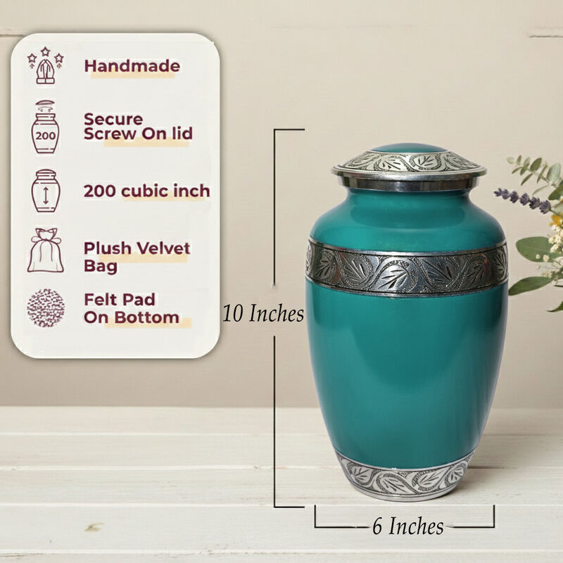 Leaf design urn image number 7