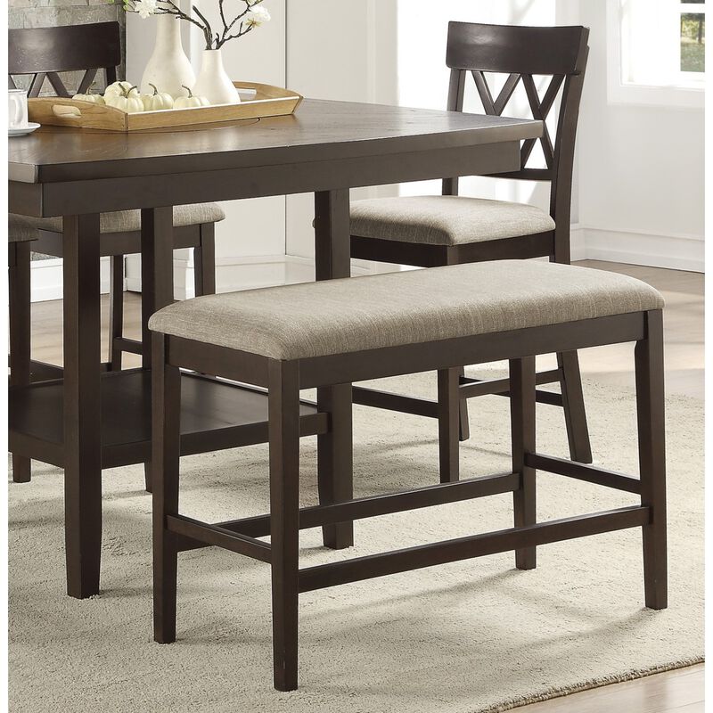 Streamdale Dark Brown Counter Height Bench (1-Piece) image number 5