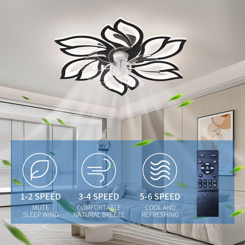 ELEMENT ACE Modern Nordic Ceiling Fan with Quiet Operation and Energy Efficient Lighting image number 3
