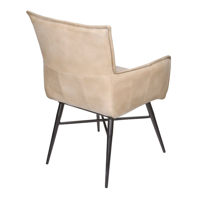 Alex Hamilton Gabriel Genuine Leather Armchairs in Stone