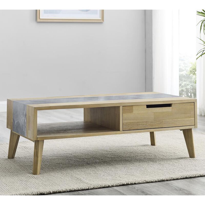 Calgary Gray Sintered Stone Cocktail Table