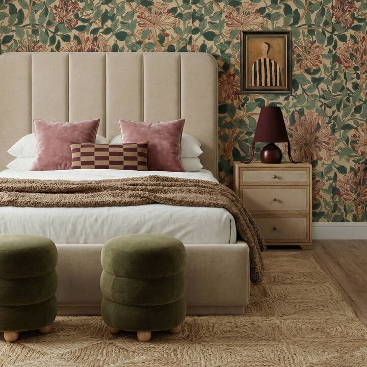 Parker Cream Chenille King Bed