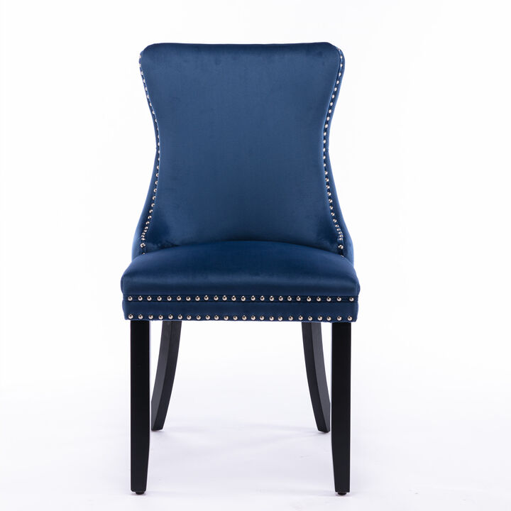 Streamdale Blue Upholstered Dining Chairs, Set of 2