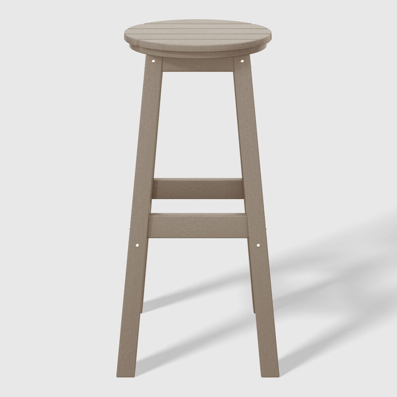 WestinTrends 29" HDPE Outdoor Patio Round Bar Stool