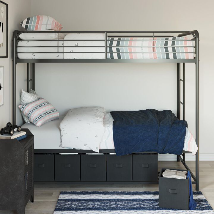 Bethia Twin/Twin Bunk Bed with Storage Bins