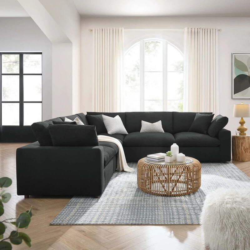 Commix Down Filled Overstuffed 5 Piece 5-Piece Sectional Sofa image number 1