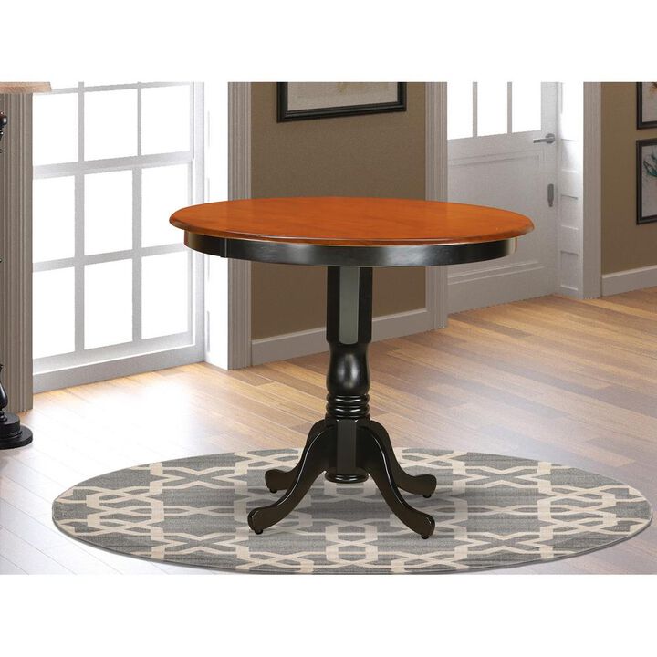 East West Furniture Trenton  Counter  Height  Kitchen  Table  finished  in  Black  and  Cherry