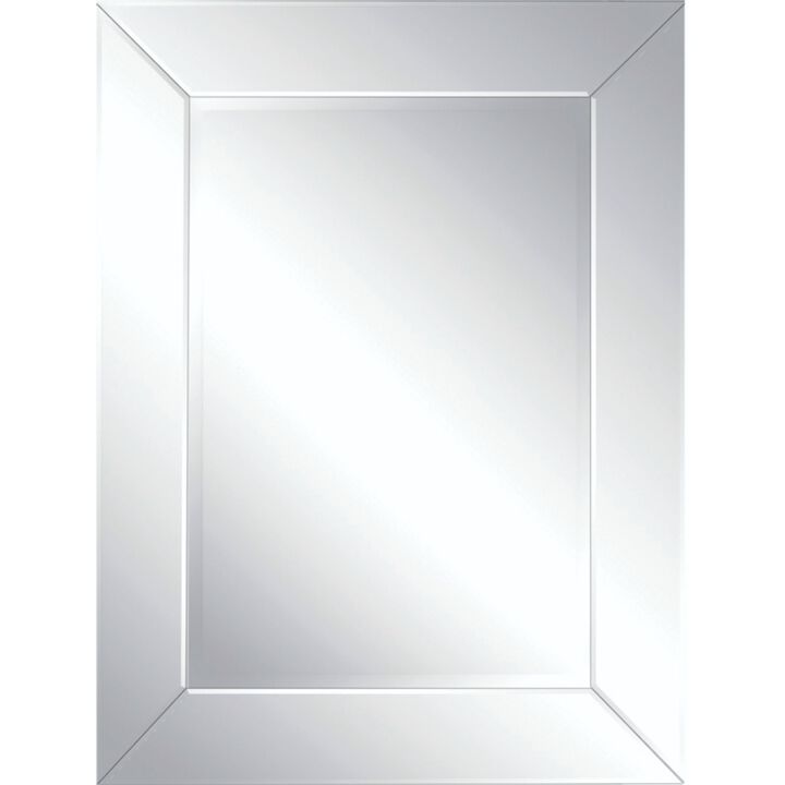 40" Polished Framed Rectangular Wall Mirror