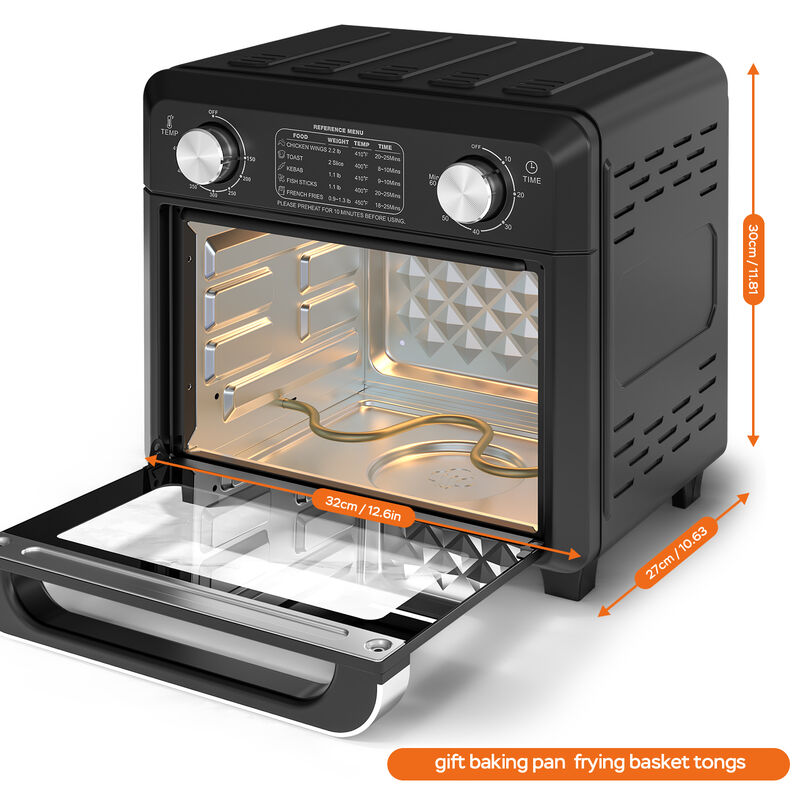 11QT Compact Air Fryer Toaster Oven, Countertop Oven, Warm, Broil, Toast, Bake, Air Fry, Oil-Free image number 7
