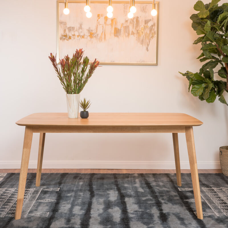 Merax Mid-Century Rubberwood Dining Table