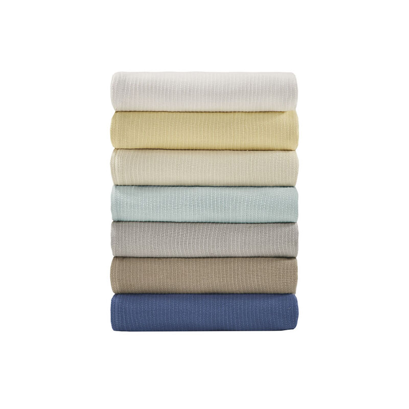 Gracie Mills Brock Classic Lightweight Basketweave Cotton Blanket 250 GSM image number 2