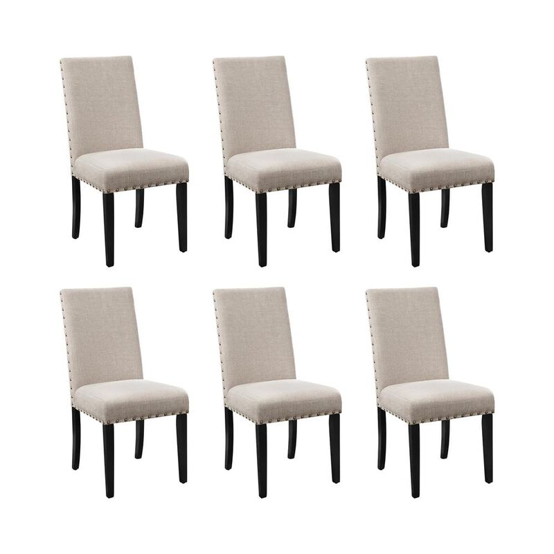 New Classic Furniture Crispin Natural Beige Solid Wood Dining Chair (Set of 6)