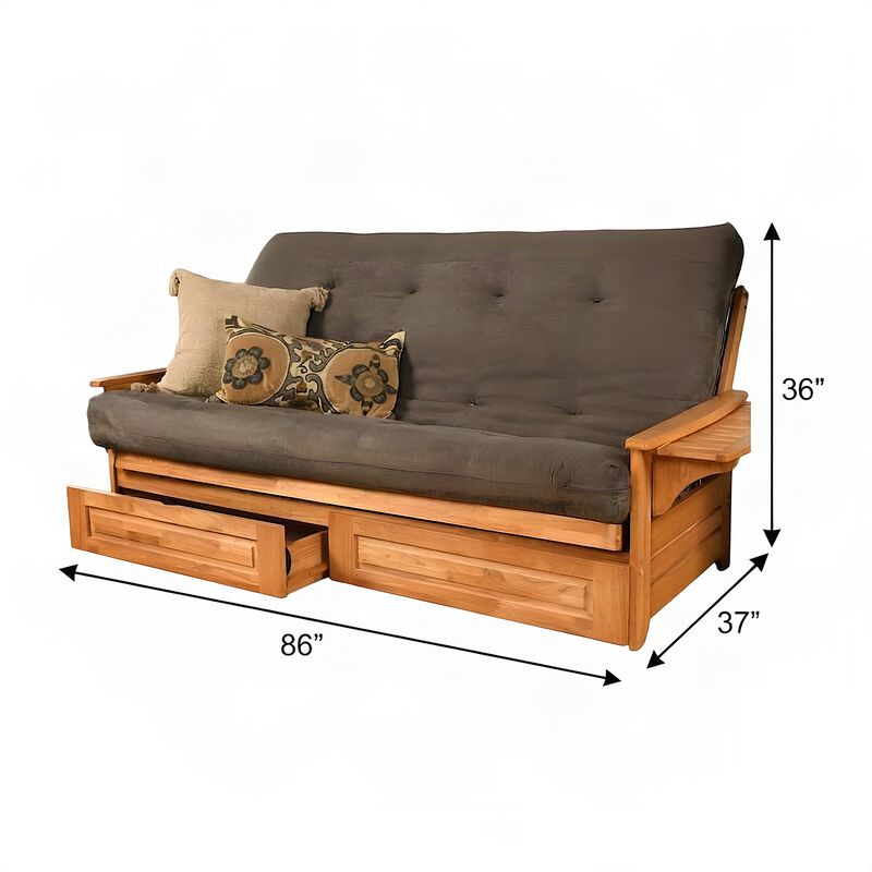 KODIAK Phoenix Frame Queen-Butternut Finish-Mattress-Storage Drawers image number 6