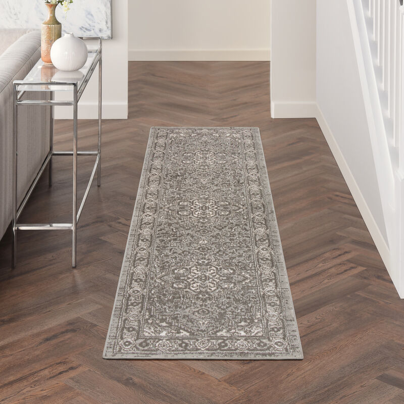 Quarry QUA05 Gray 2'2" x 7'6" Rug image number 5