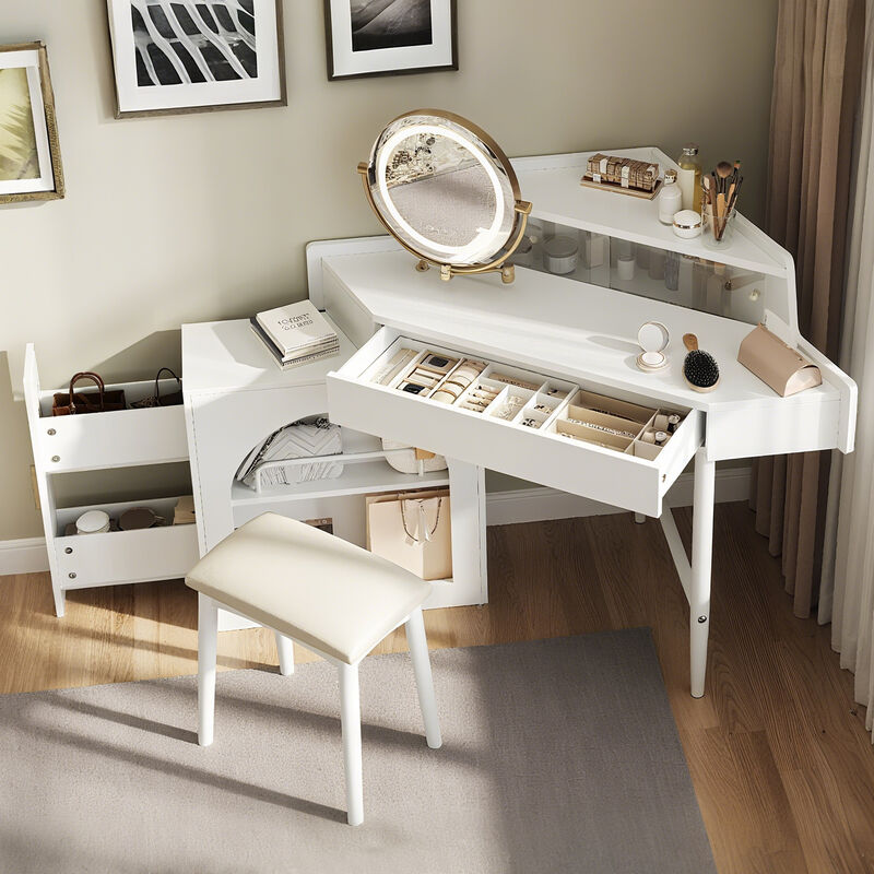 Tojard Corner Makeup Vanity Desk image number 2