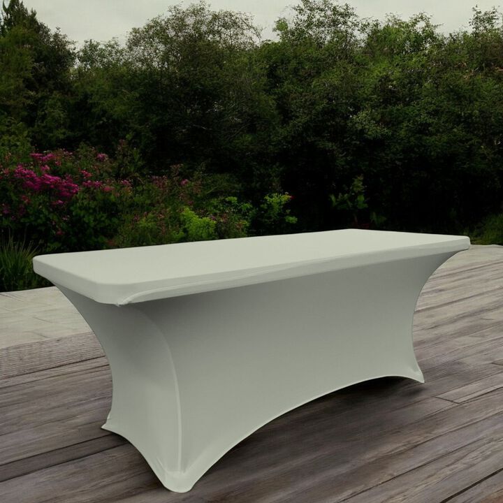 Wrinkle Resistant Rectangular Spandex Tablecloth for Banquet and Display Tables