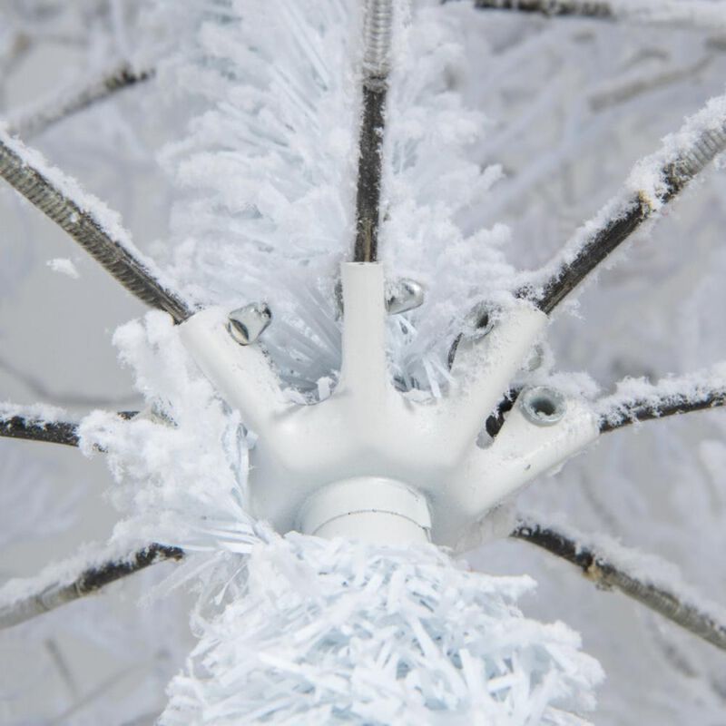 Hivvago 6 Feet Artificial Xmas Tree with 383 PE Branch Tips and 300 LED Lights