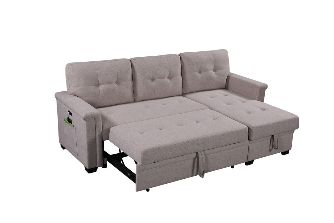 Streamdale Nathan Reversible Sleeper Sectional w/ Storage & Charging