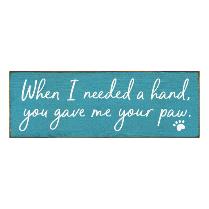 Decorative Pet Lover Wood Wall Plaque with Paw Print Sentiment Sign