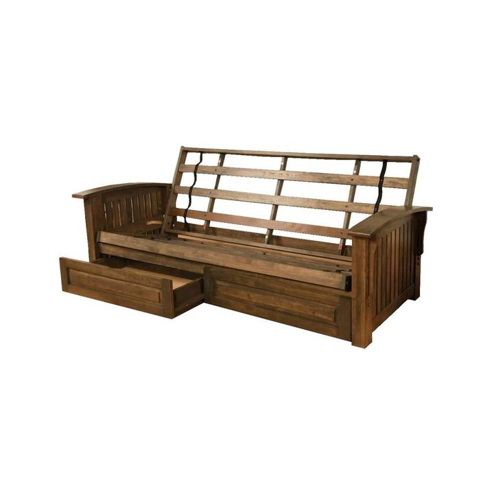 Washington Queen Frame-Rustic Walnut-Storage Drawers