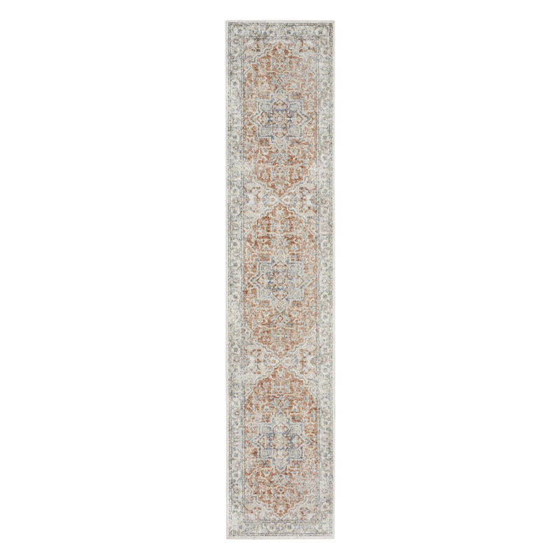 HomeRoots 10' Gold and Ivory Oriental Power Loom Washable Runner Rug image number 2