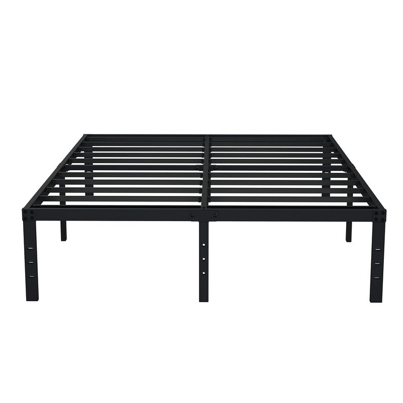 EMODA 16 Inch Black California King Bed Frames Heavy Duty Metal Platform No Box Spring Needed for Mattress Foundation, Noise Fre