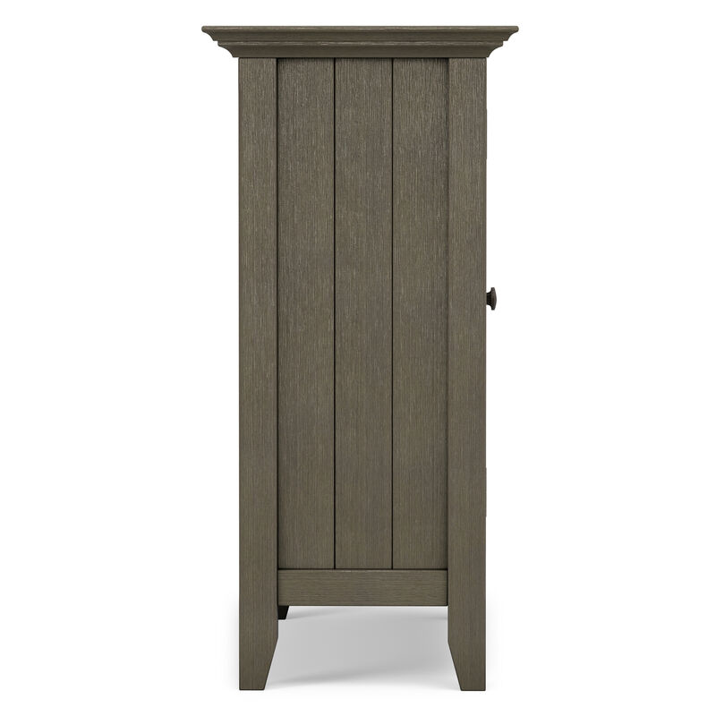 Bedford SOLID WOOD 32 inch Wide Transitional Low Storage Media Cabinet in Farmhouse Grey image number 5