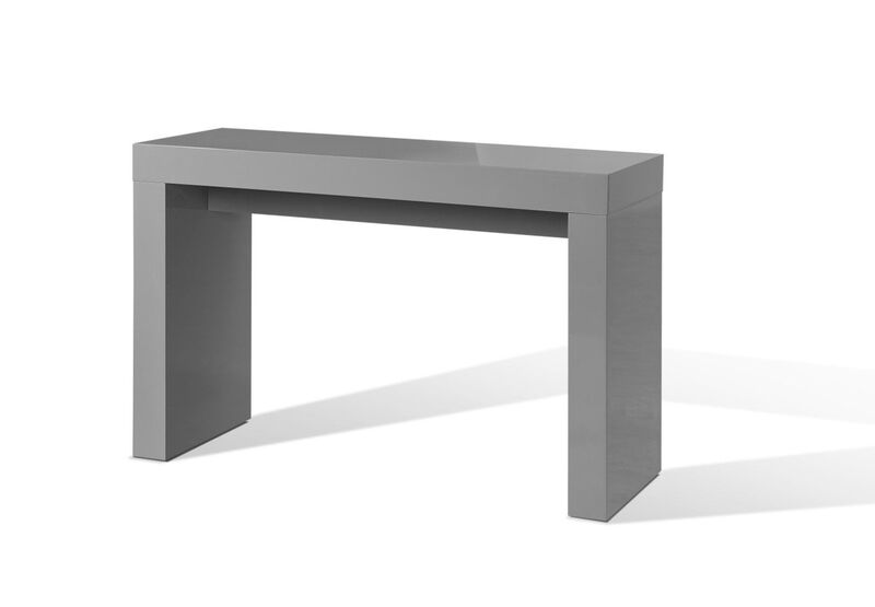 HomeRoots 47" Gray Wood Block Console Table image number 2