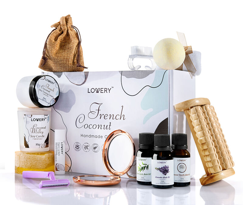 French Coconut Aromatherapy Handmade Gift Box, 20 Piece image number 0