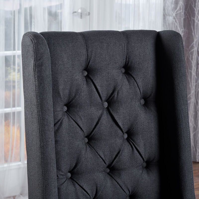 Streamdale Elegant Tufted Wingback Dining Chairs Sophistication and Comfort