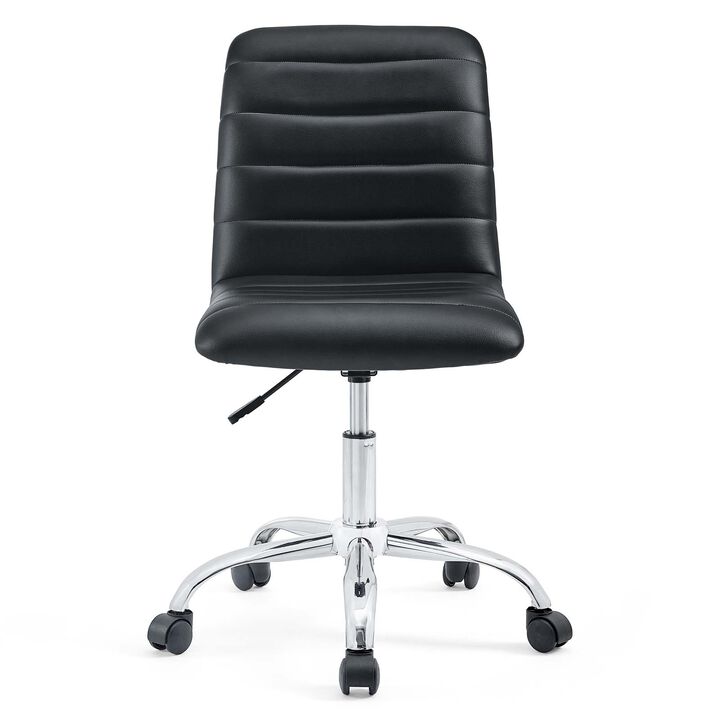 Modway Furniture - Ripple Armless Mid Back Vinyl Office Chair Bright Green