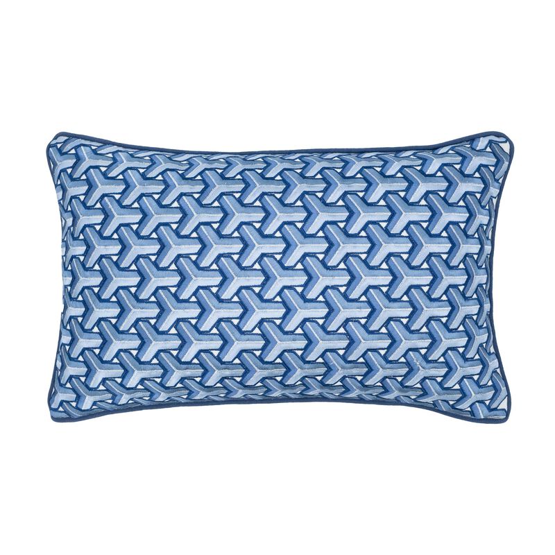 Peace Blue Throw Pillow, 12" X 20"