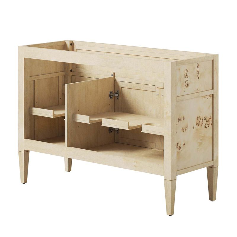 Modway EEI-6140-BUR Elysian 48" Wood Bathroom Vanity Cabinet (Sink Basin Not Included), Burl image number 4
