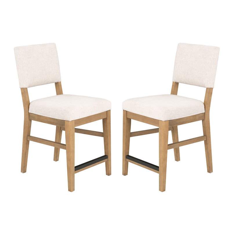 Millwork Off-White Pair of Counter Chairs
