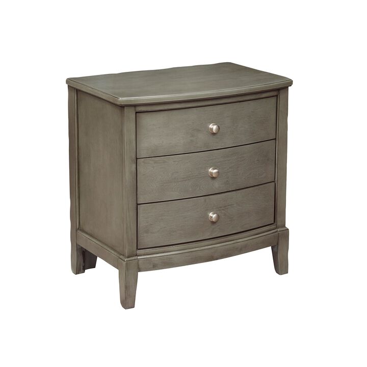 Streamdale Gray Birch Nightstand with 3 Drawers
