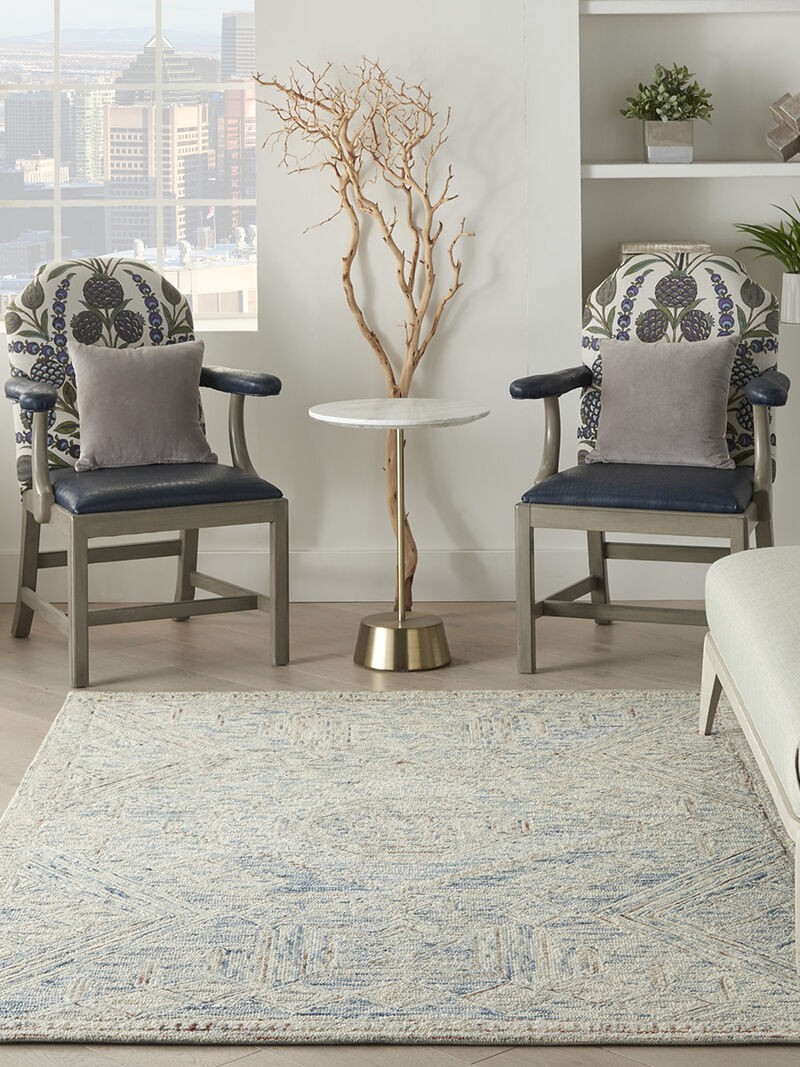 Interlock ITL02 Blue/Multicolor 5' x 7'6" Rug