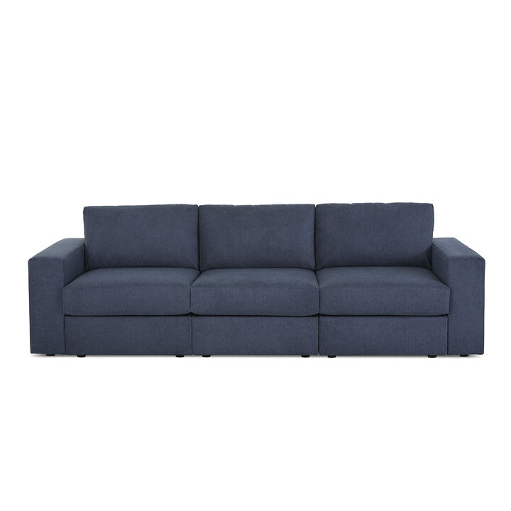 Flex Denim Sofa with Wide Arm